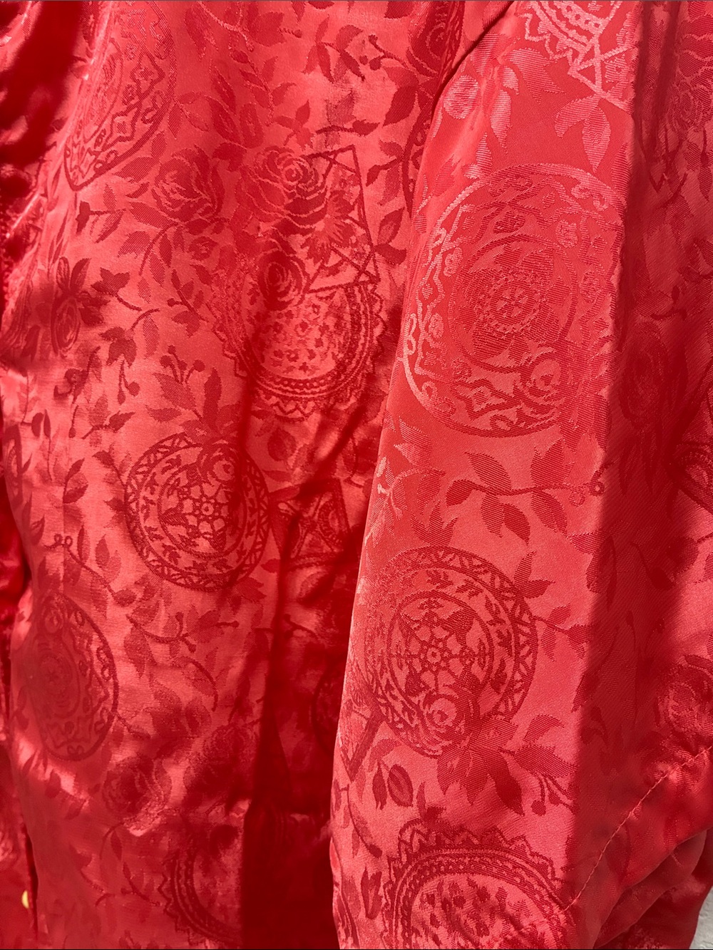 Victoria's Secret Vintage Red Floral Burton Down Short Sleeve Pajama Top // L - Picture 2 of 5